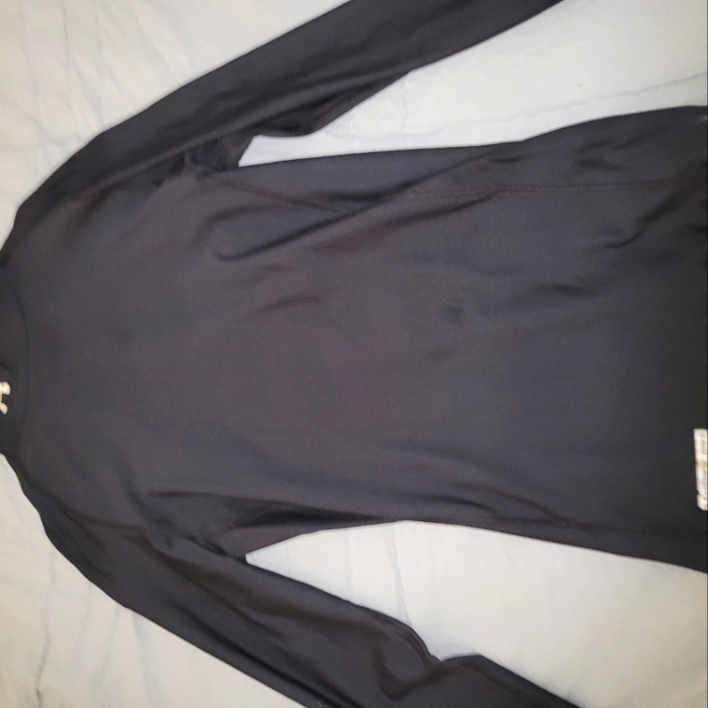 Black men's compression running sweatshirt